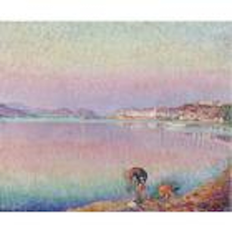 St Tropez, deux enfants au bord de l'eau by Henri Lebasque