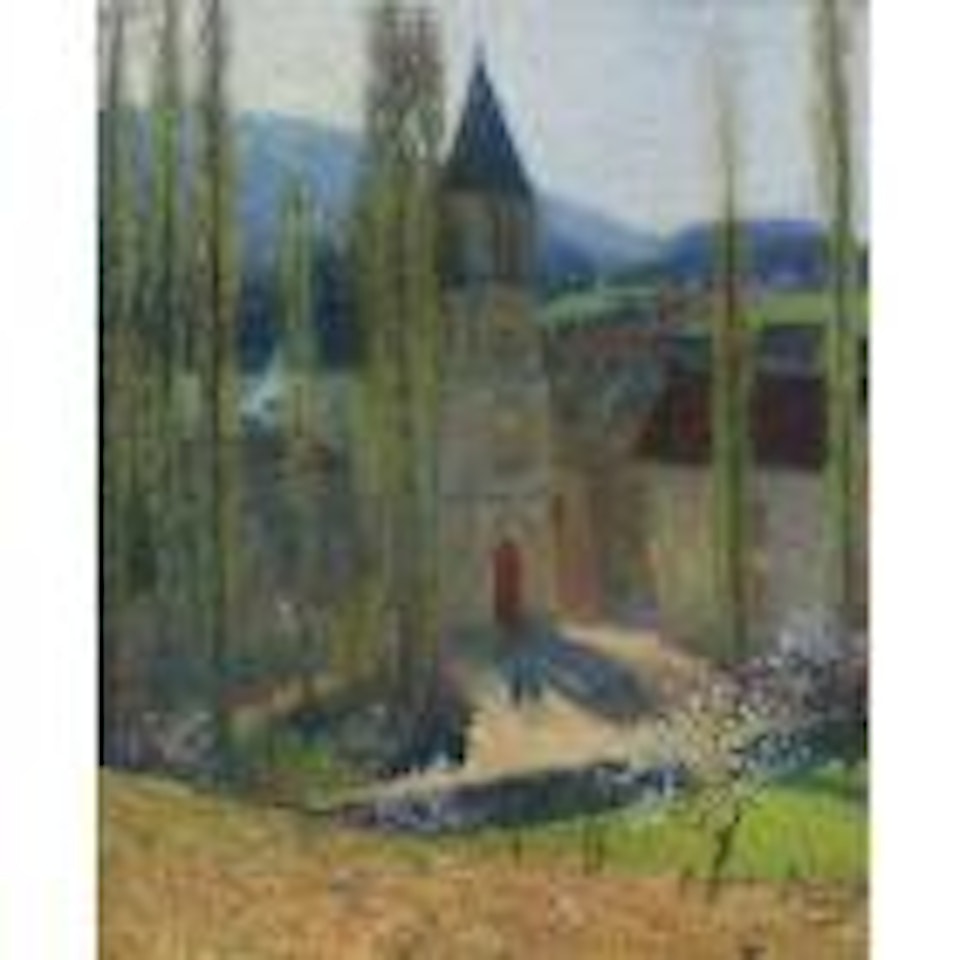 L'église de Labastide-du-vert, fin d'après-midi by Henri Jean Guillaume Martin