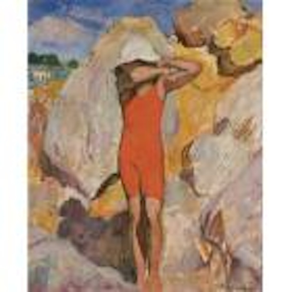 Jeune enfant au maillot rouge by Henri Lebasque