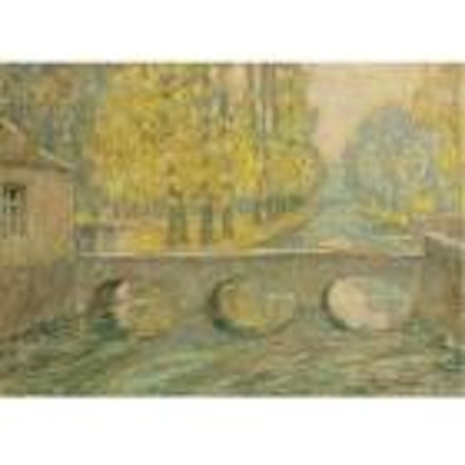 Le pont, automne, Gisors by Henri Le Sidaner