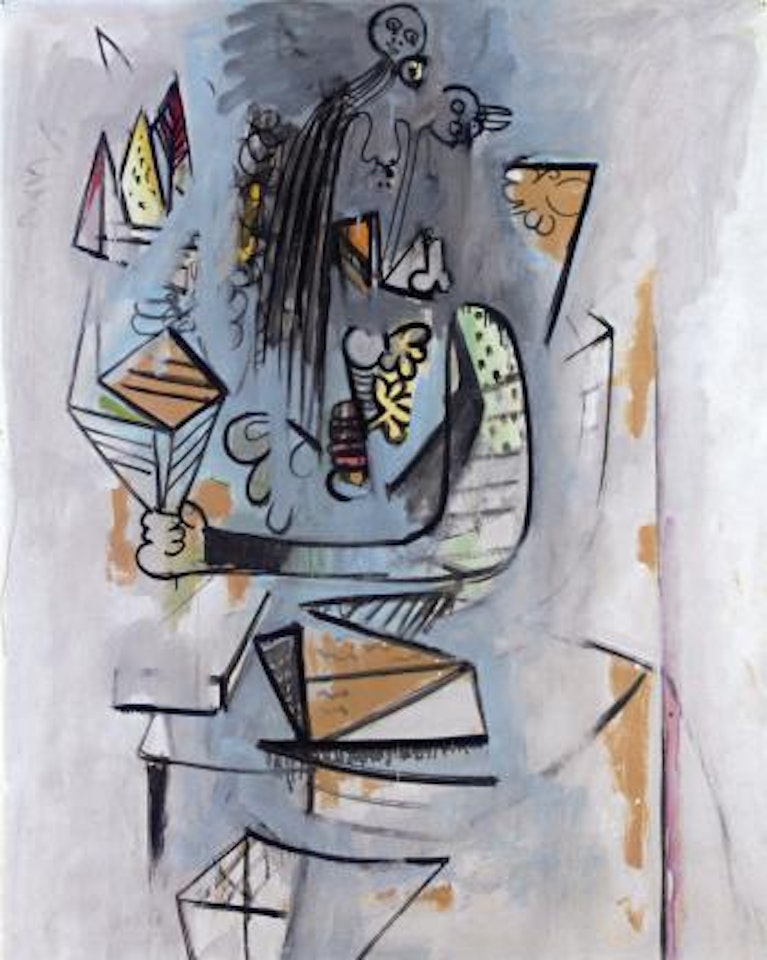 Figure au bouquet by Wifredo Lam
