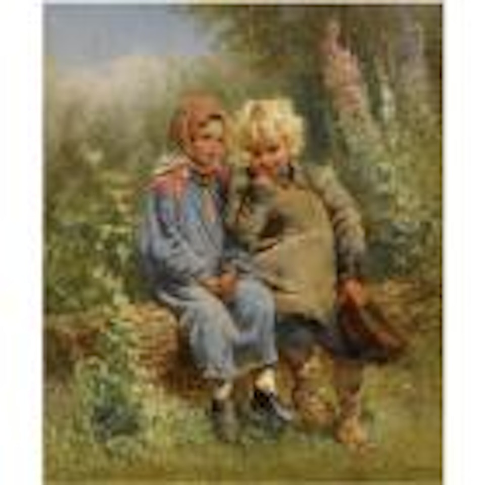 Peasant children at rest by Konstantin Makovsky