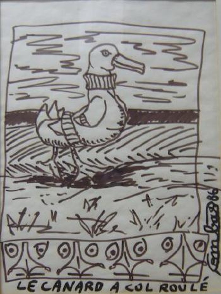 Le canard a col roule by Robert Combas