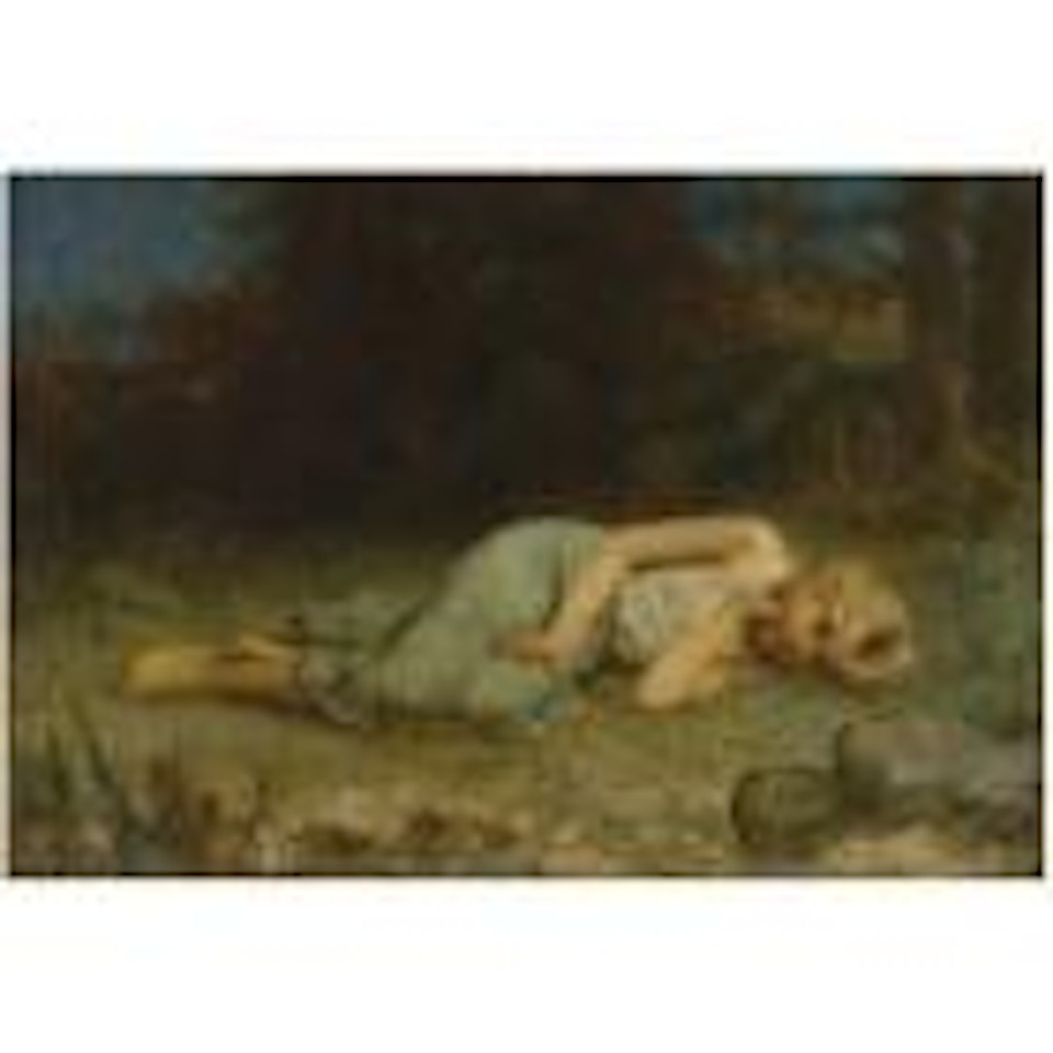 Young girl resting by Alexei Harlamoff