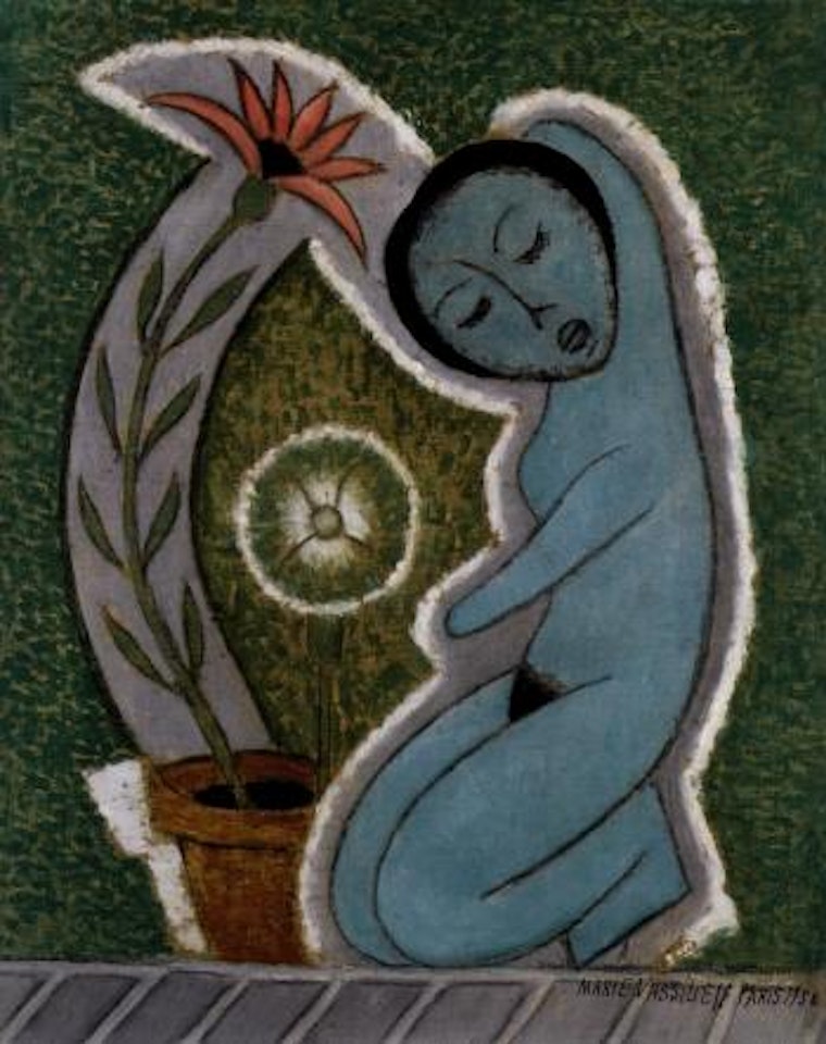 Nude with flower by Marie Vassilieff