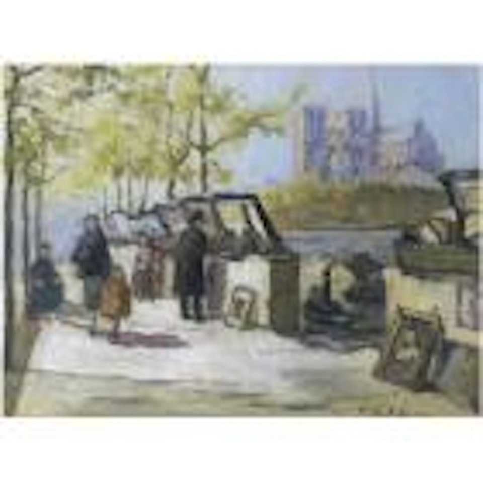 Booksellers on the banks of the Seine by Georgij Aleksandrovic Lapschin