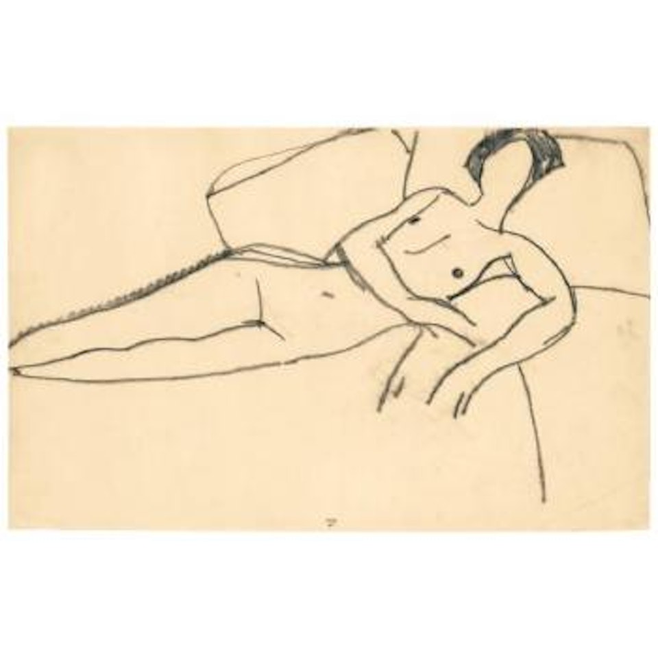 Femme nue étendue sur le côté by Amedeo Modigliani