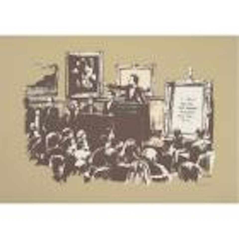 Morons Sepia by Banksy