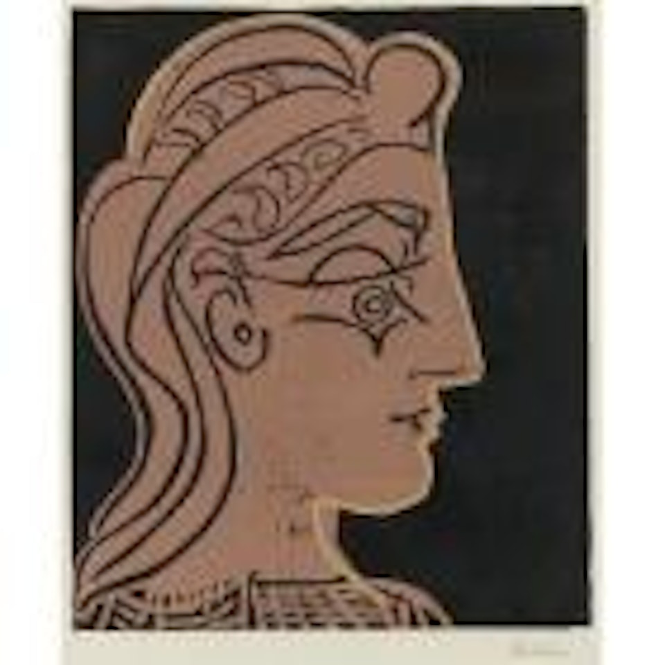 TÃªte de femme (de profil) (B. 905; BA. 1246) by Pablo Picasso