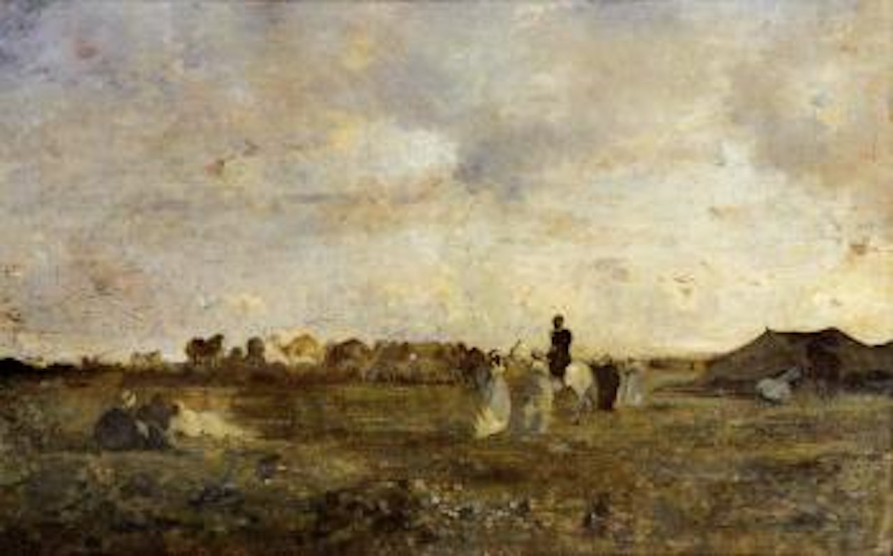 Le repos de la caravane by Eugene Fromentin