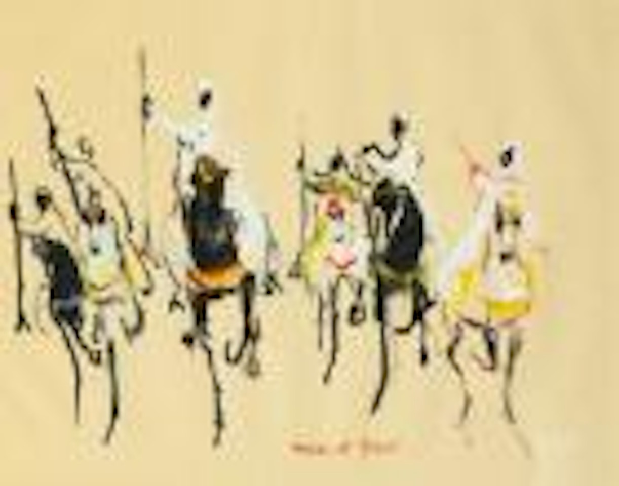 Six cavaliers de face by Hassan El Glaoui