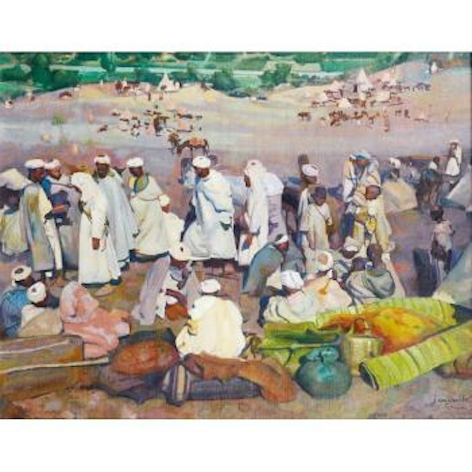 La halte du soir ou Le faucon by Jacques Majorelle