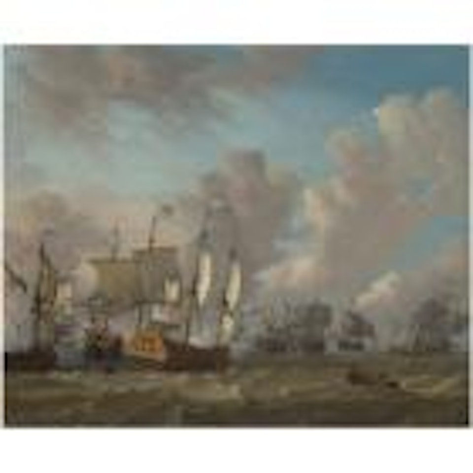Dutch Ships in a Naval Skirmish by Abraham Storck