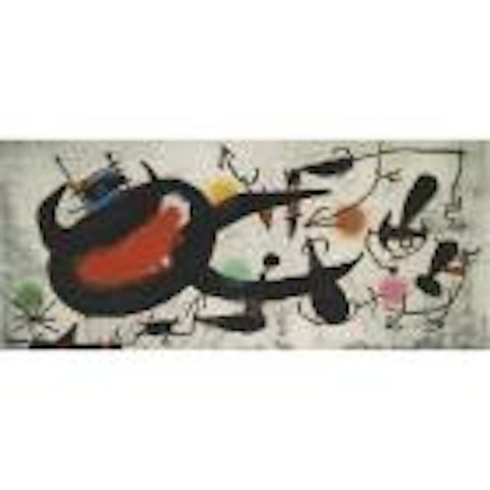 L'oiseau solaire, l'oiseau lunaire, etincelles: One plate (D. 447) by Joan Miró