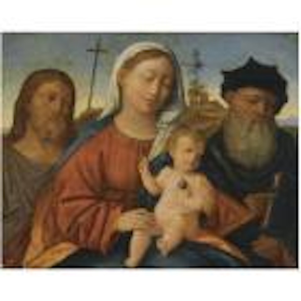 The Madonna and Child with Saint John the Baptist and another male saint by Giovanni Bellini