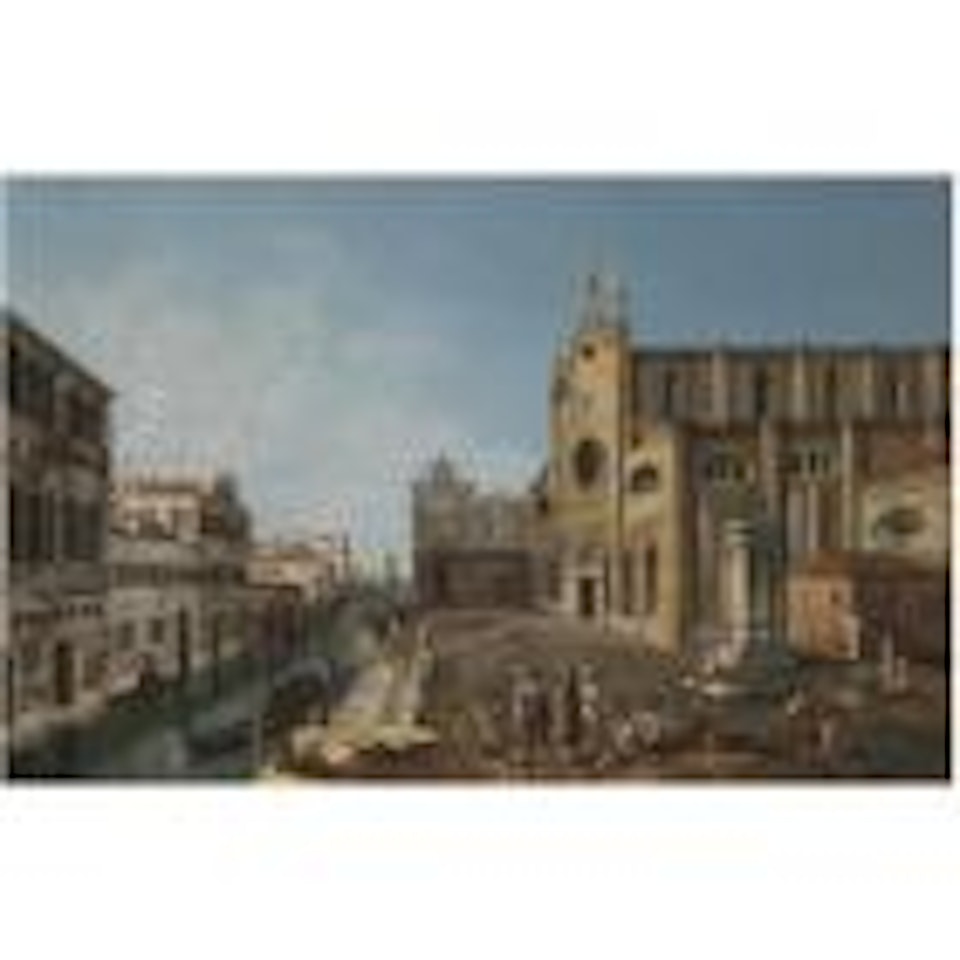 Venice, A view of the Church of Santi Giovanni e Paolo and the Statue of Colleoni by Canaletto