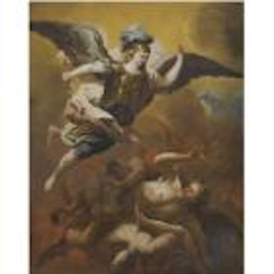 Saint Michael defeating Satan by Circle of Luca Giordano