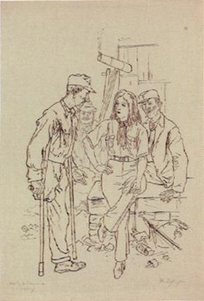 Aus der Trümmerzeit - Unterhaltung by Rudolf Schlichter