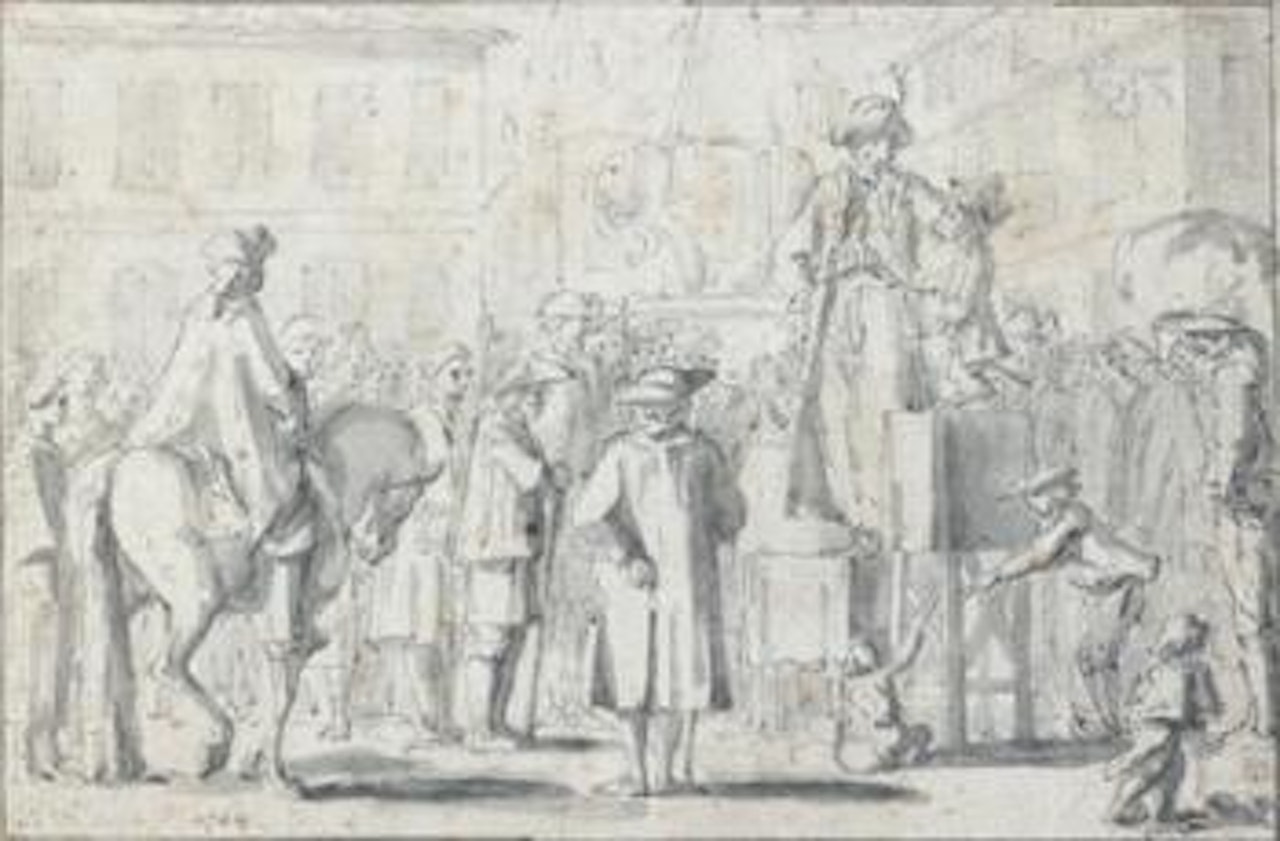 Le montreur de singes by Louis-Félix de la Rue