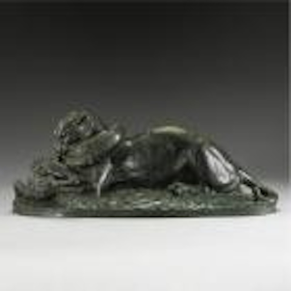 Tigre dévorant un gavial (A tiger devouring a gavial) by Antoine-Louis Barye