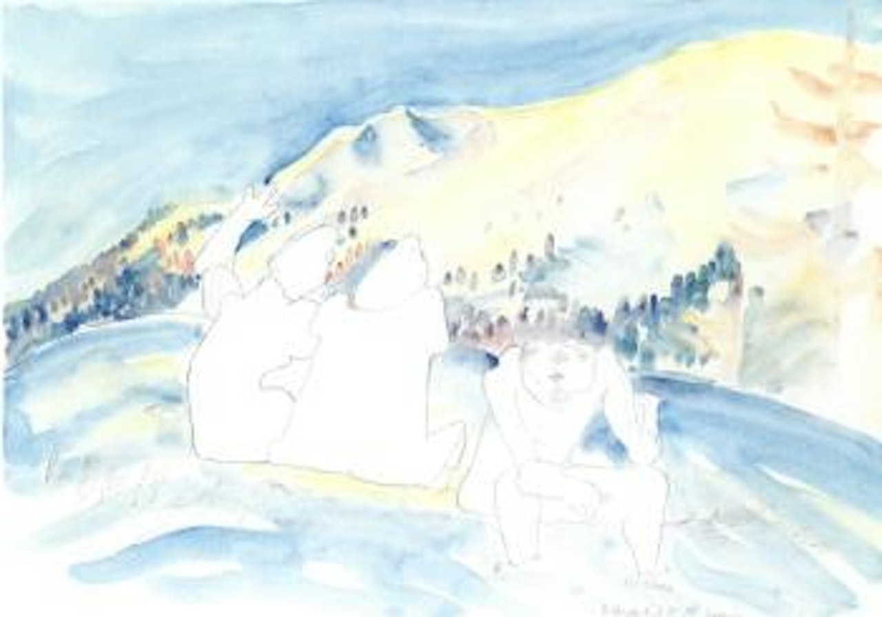 3 Winterleute by Maria Lassnig