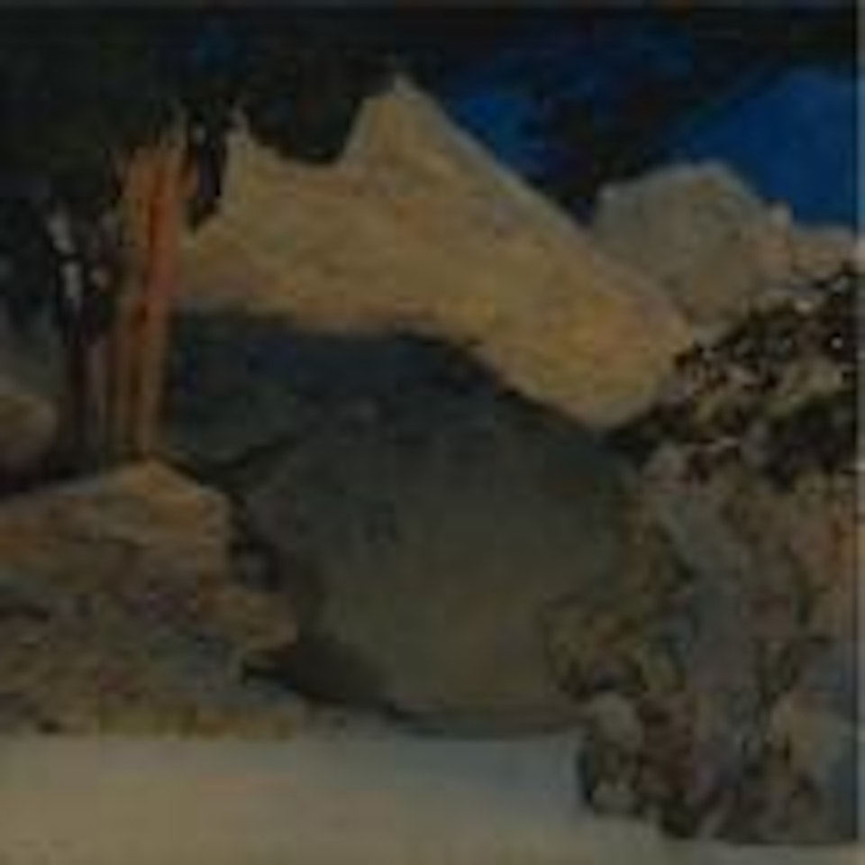 Study for scenery for 'The Tempest' by Maxfield Parrish