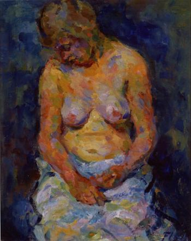 Weiblicher Akt mit weissem Tuch by Joseph Floch