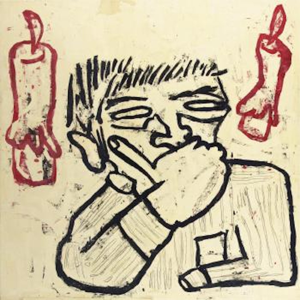 The thinker by Donald Baechler