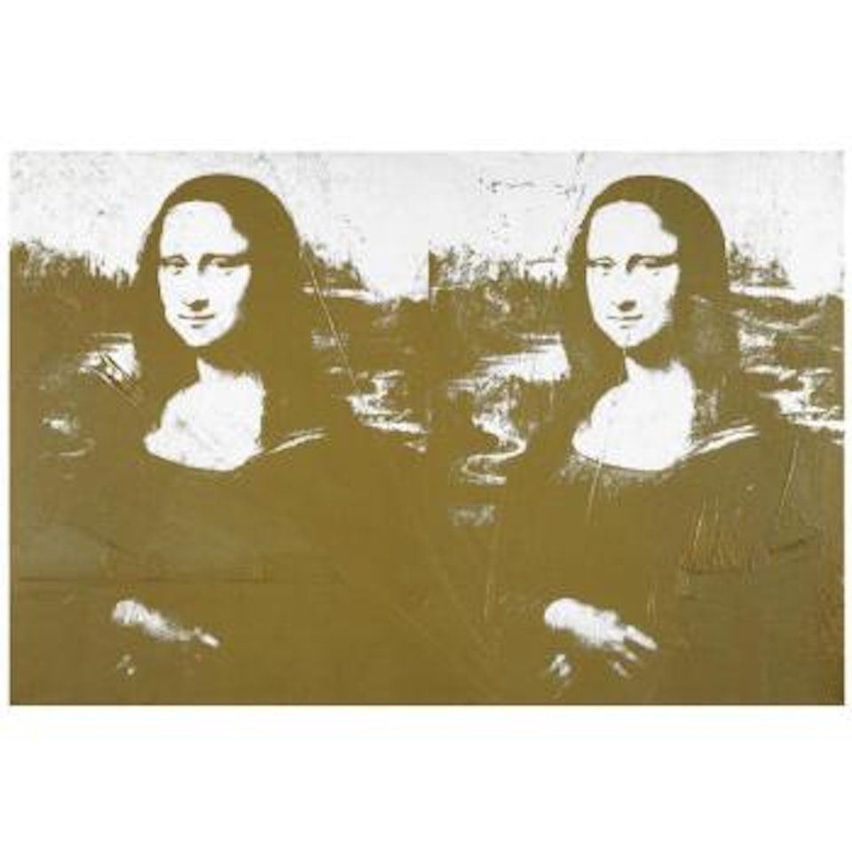 Two gold Mona Lisas by Andy Warhol