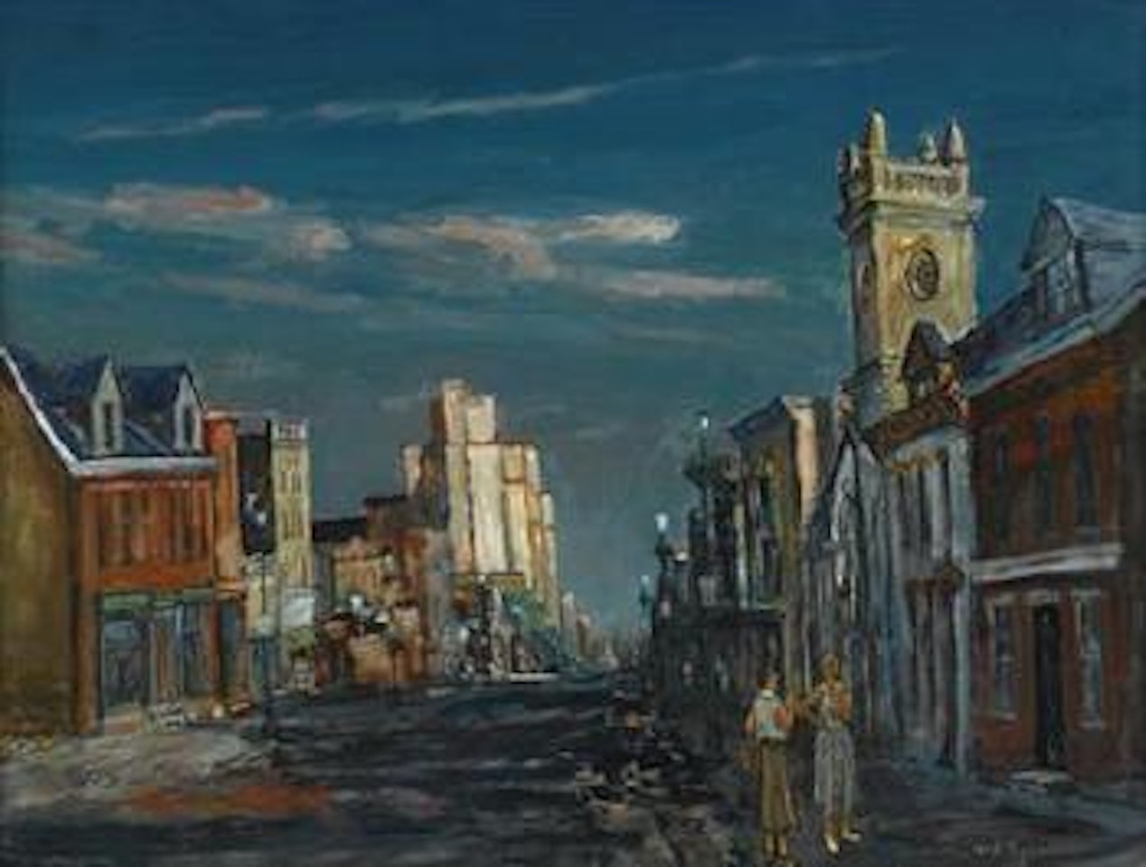 Street scene by Walter Emerson Baum