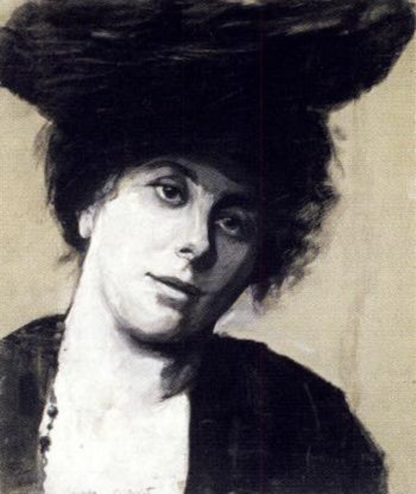 Bildnis einer Dame mit Hut by Lesser Ury