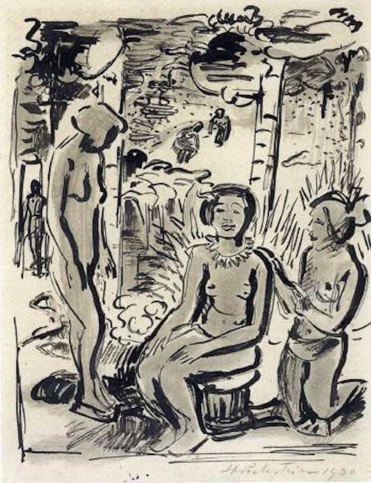 Drei Akte (Palau) by Max Pechstein