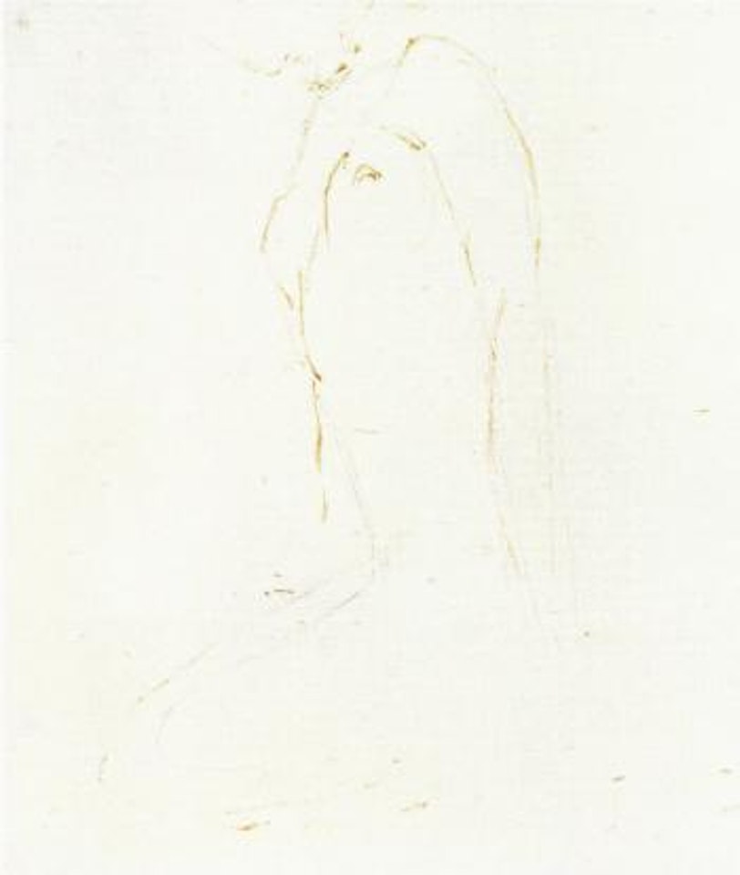 Kniender weiblicher Akt by Emil Nolde