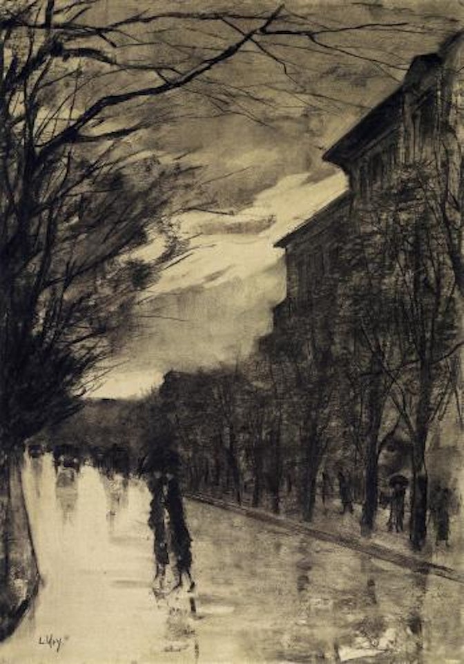 Berliner Strassenszene by Lesser Ury