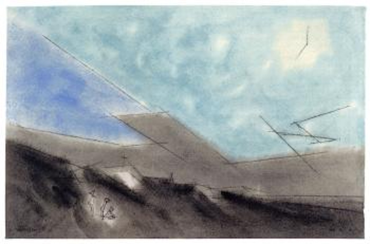 Drei Figuren in Dunenlandschaft by Lyonel Feininger