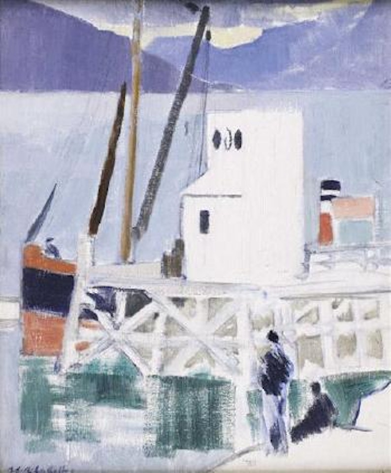 The pier at cove, Loch Long by Francis Campbell Boileau Cadell