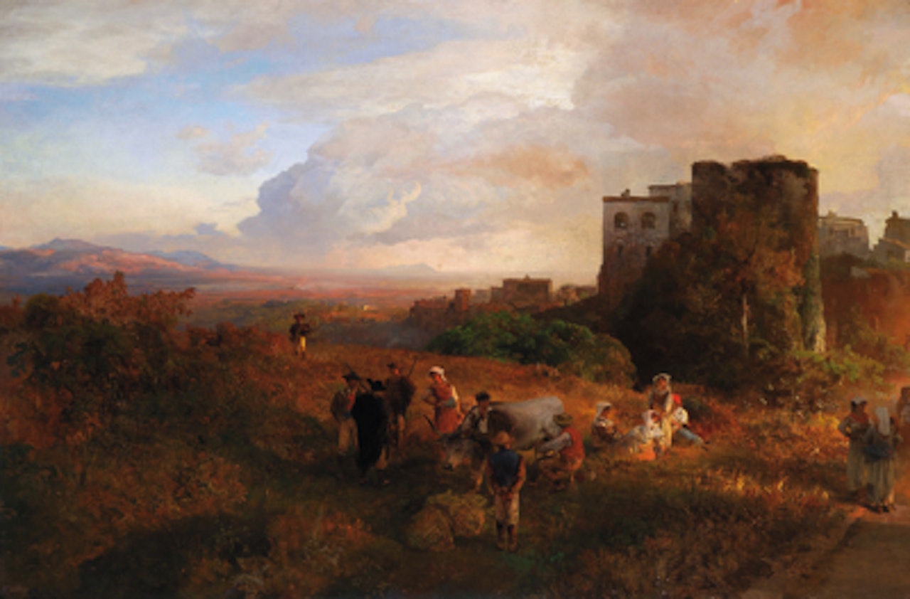 Abendstimmung uber der romischen Campagna by Oswald Achenbach
