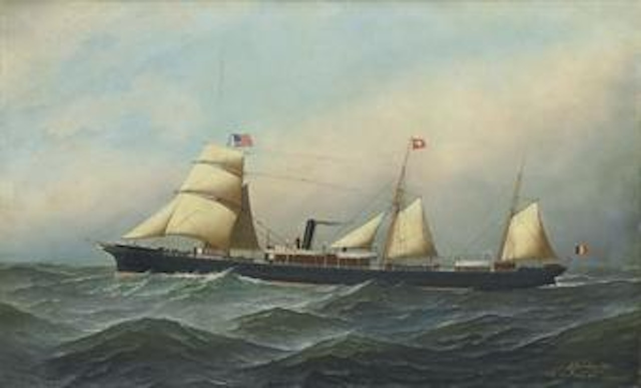 The Hermann outward-bound to America by Antonio Jacobsen
