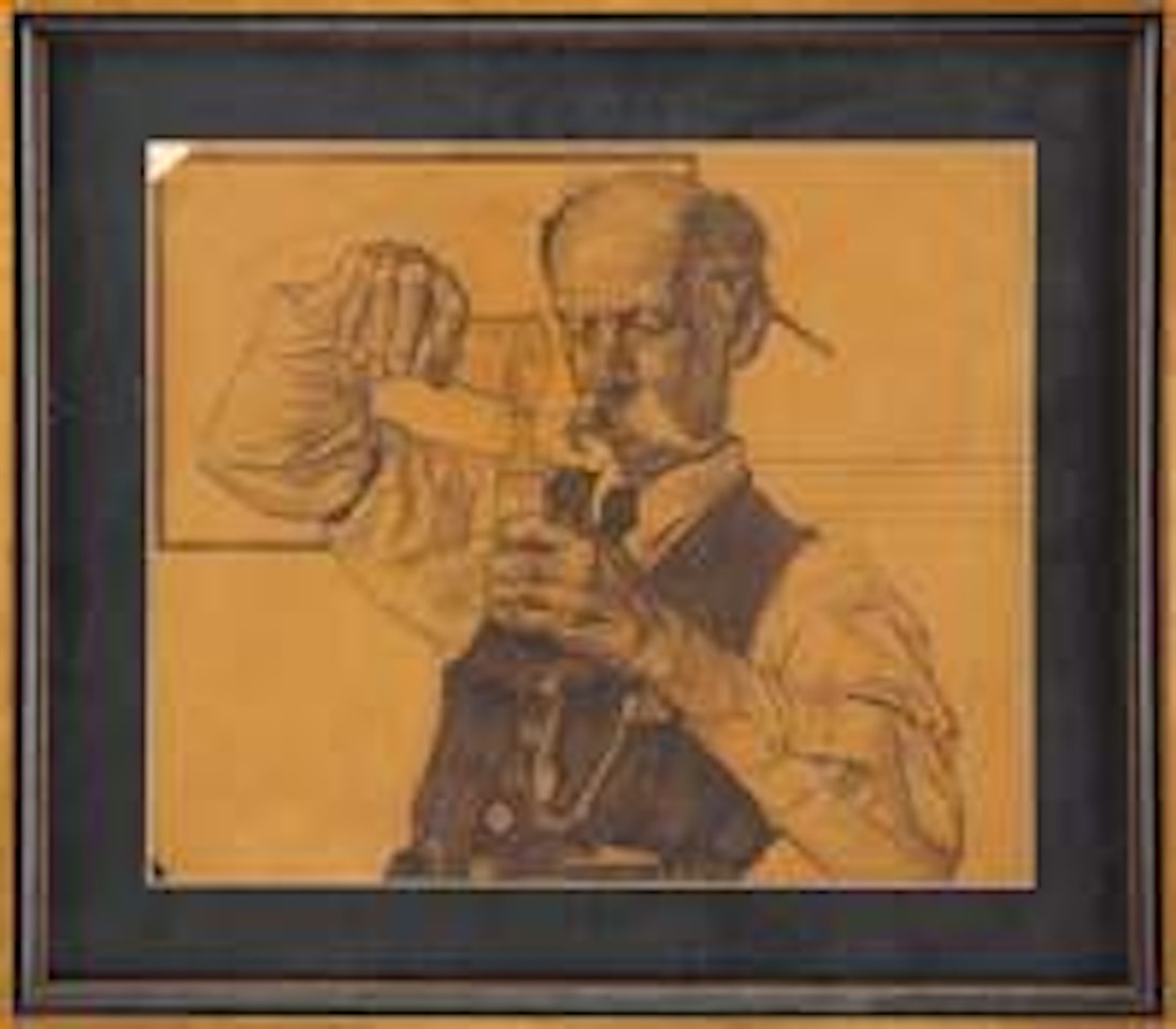 Sketch for 'The pharmacist' by Norman Rockwell