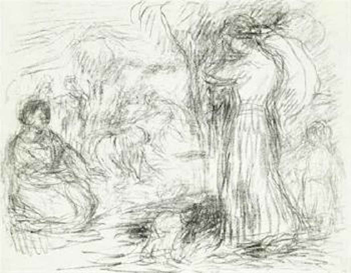 Les laveuses, 1re Pensee (Delteil 52) by Pierre-Auguste Renoir