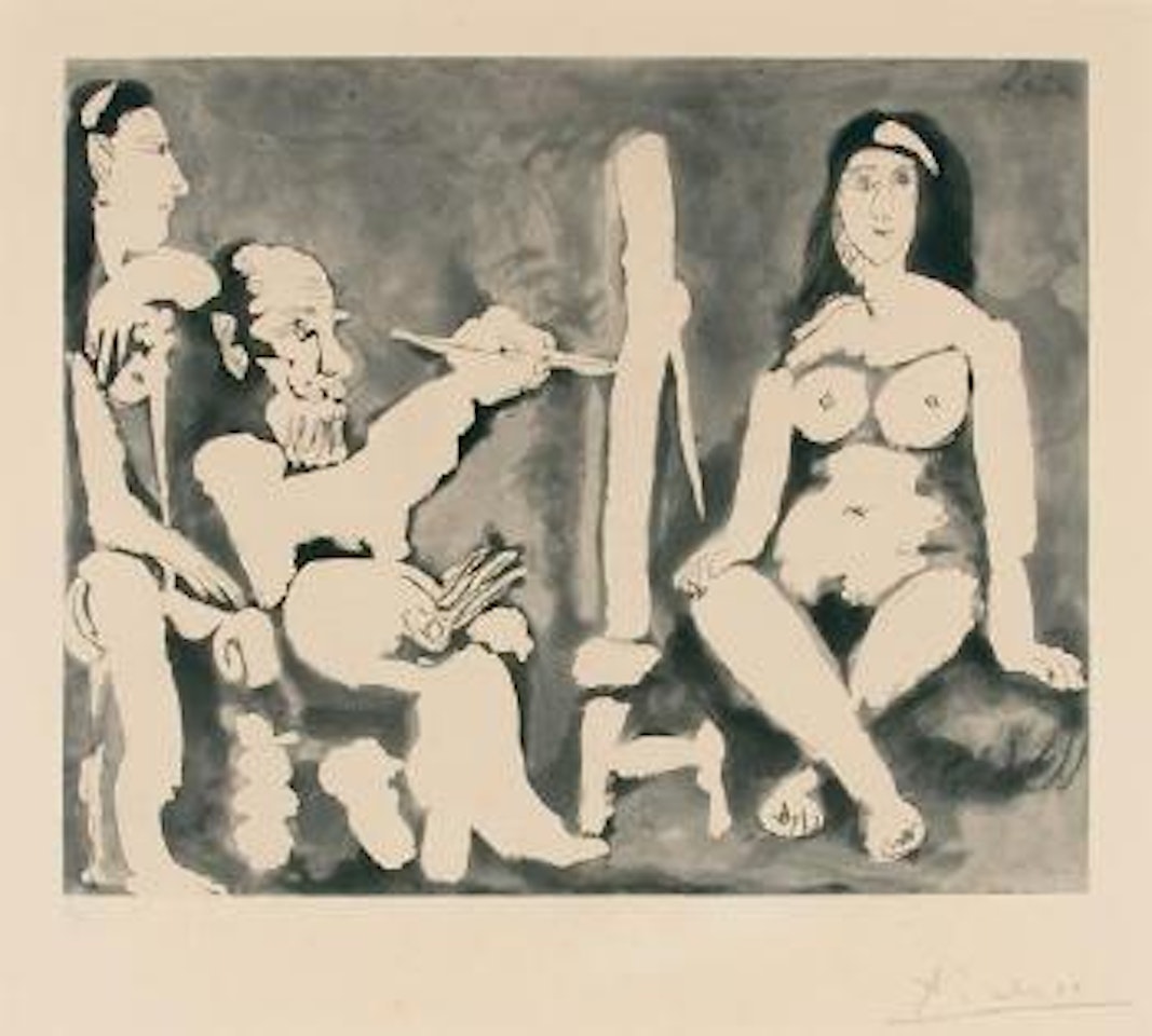 Le peintre et son modele by Pablo Picasso