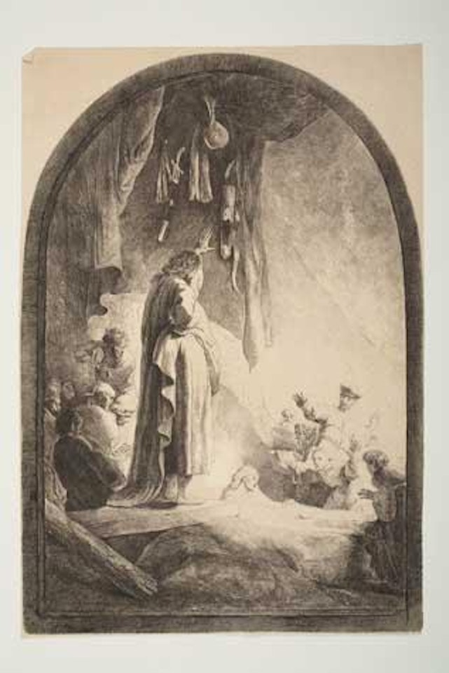 The Raising of Lazarus: The Larger Plate (B. 73; H. 73) by Attributed to Rembrandt Harmensz van Rijn