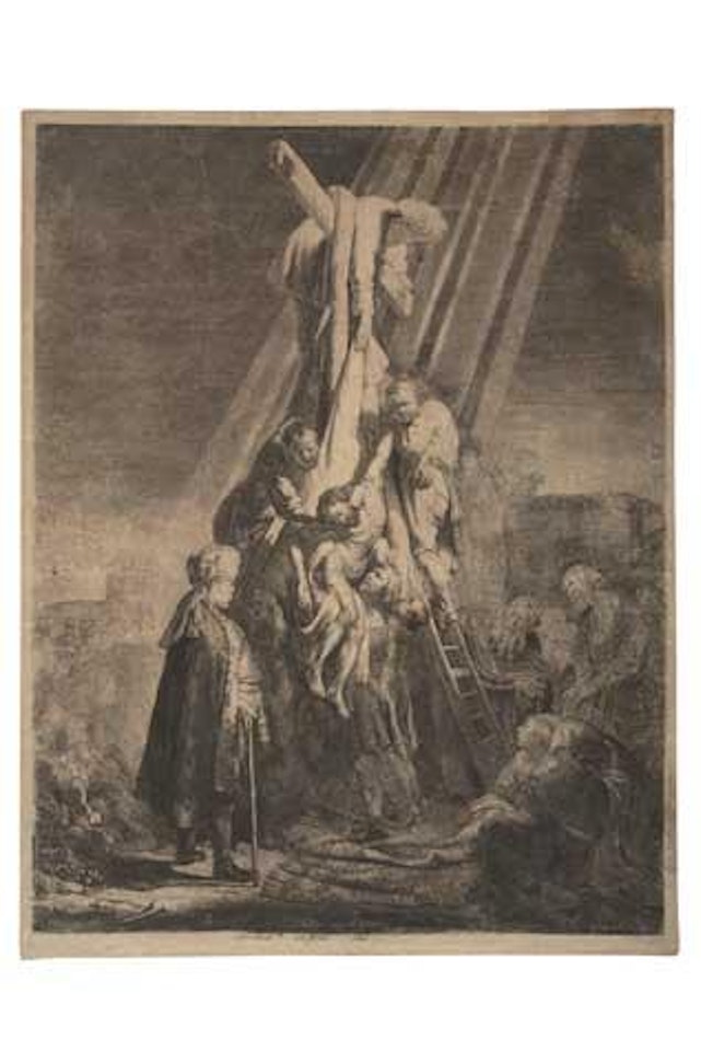 The Descent from the Cross: Second Plate (B.81; H. 81) by Attributed to Rembrandt Harmensz van Rijn