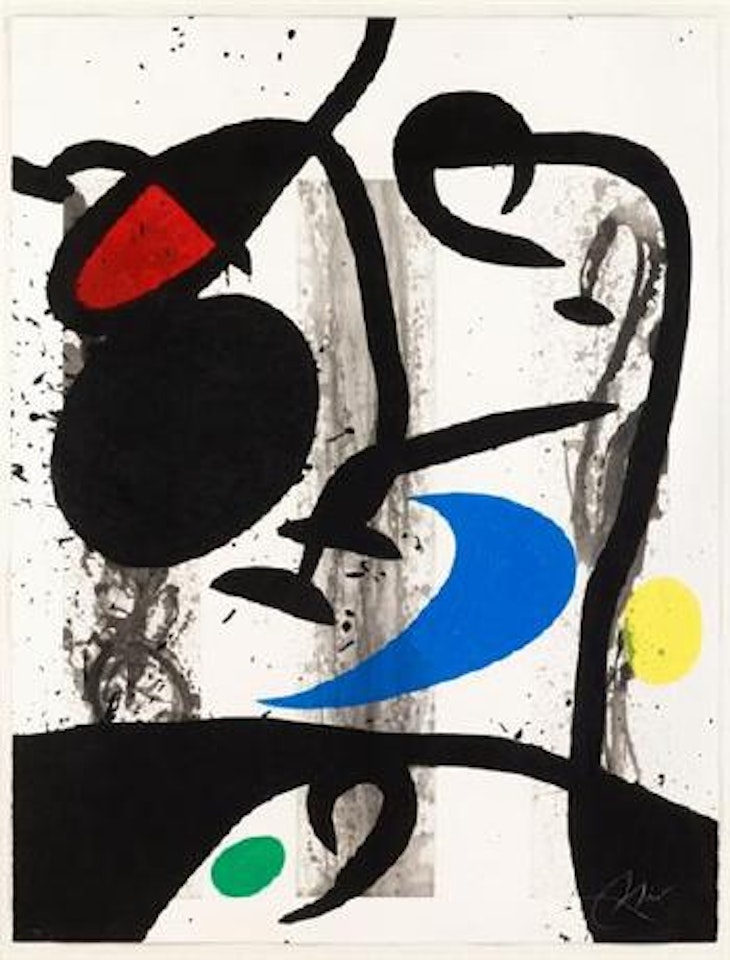 Grand triptyque noir by Joan Miró