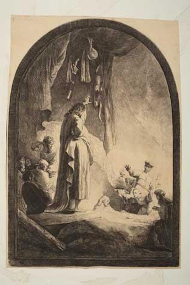 The Raising of Lazarus: The Larger Plate (B.73; H.73) by Attributed to Rembrandt Harmensz van Rijn