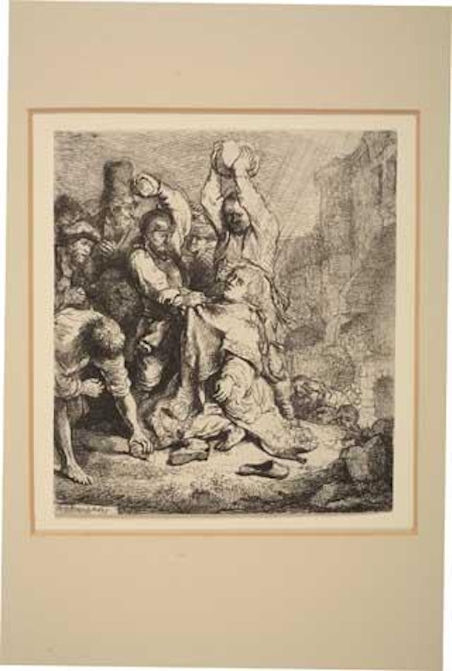 The Stoning of St. Stephen (B. 97) by Attributed to Rembrandt Harmensz van Rijn