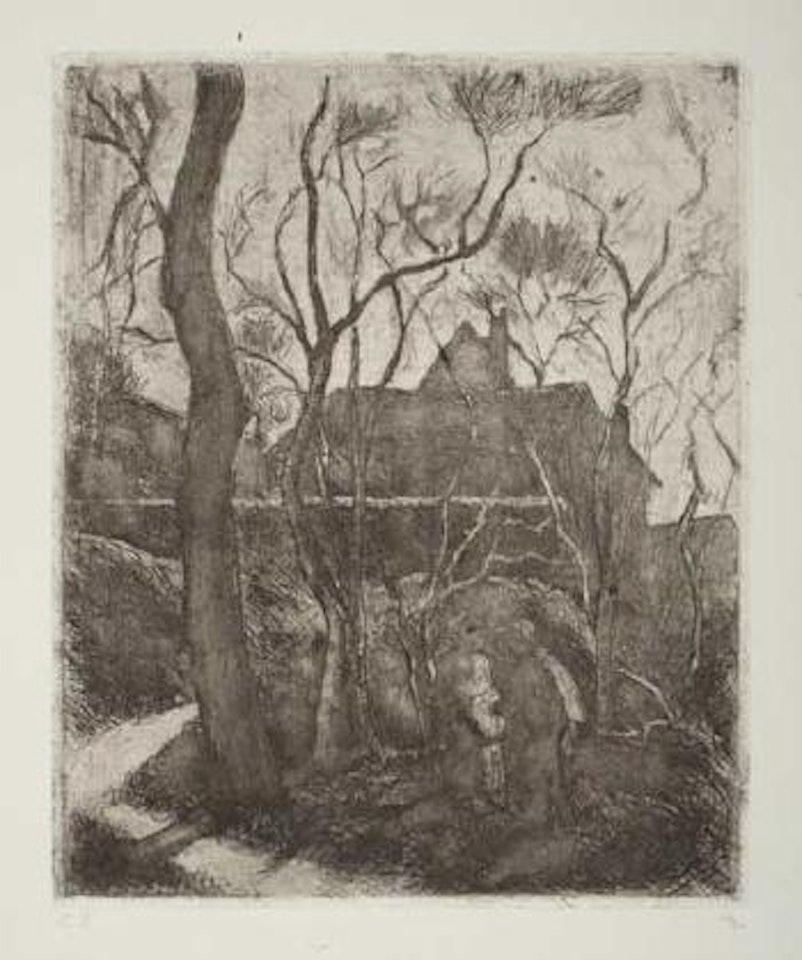 Sente des Pouilleux, à Pontoise, grande planche (Delteil 32) by Camille Pissarro