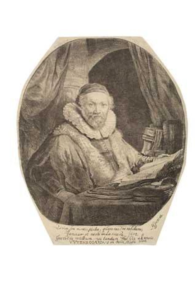 Jan Uytenbogaert, Preacher of the Remonstrants (Bartsch 279; Biörklund 35-D) by Attributed to Rembrandt Harmensz van Rijn