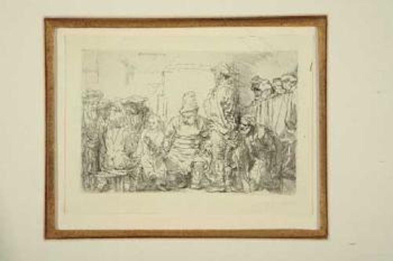 Christ Seated Disputing with the Doctors (Bartsch 64; Biörklund 54-E; Hollstein 64) by Attributed to Rembrandt Harmensz van Rijn