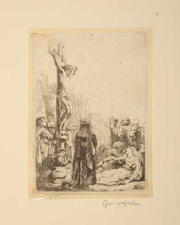 The Crucifixion: Small Plate (Bartsch 80; Biörklund 35-1) by Attributed to Rembrandt Harmensz van Rijn